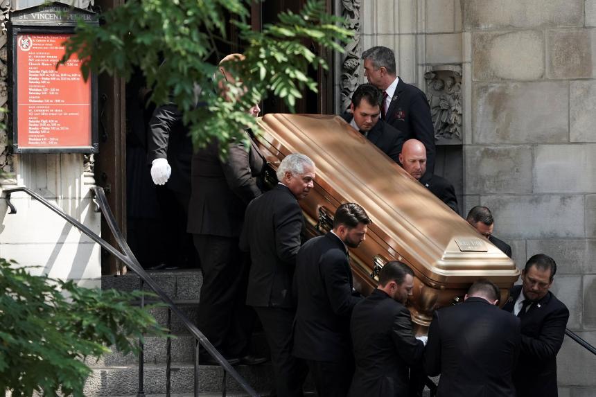 Trumps bid farewell to Ivana at funeral in New York | The Straits Times