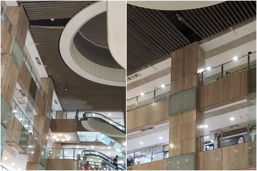 Close shave for woman as three ceiling beams fall 3 floors in Far East Plaza