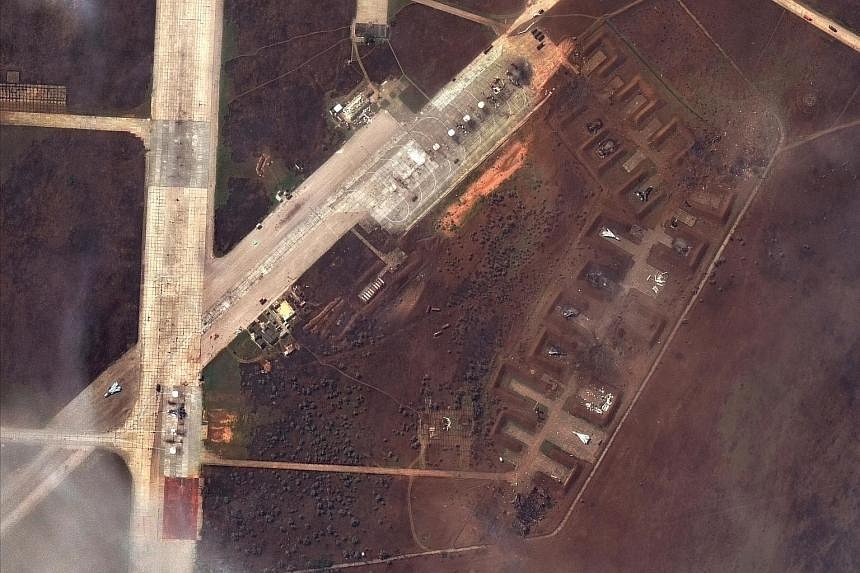 Satellite Pictures Show Devastation At Russian Air Base In Crimea | The ...