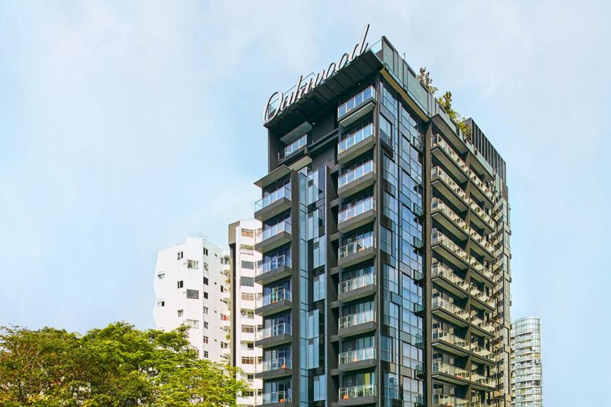 Oakwood serviced apartments up for sale at 170m The Straits Times
