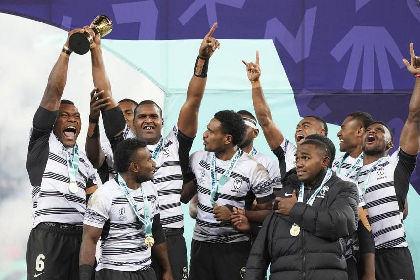 Rugby Fiji dazzle to beat New Zealand in World Cup Sevens final The