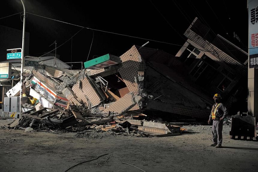 Strong Earthquake Hits Southern Taiwan 1 Killed Building Collapses The Straits Times 