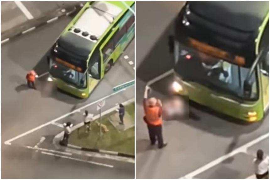 SMRT bus hits 74-year-old pedestrian in Sengkang, driver arrested | The ...