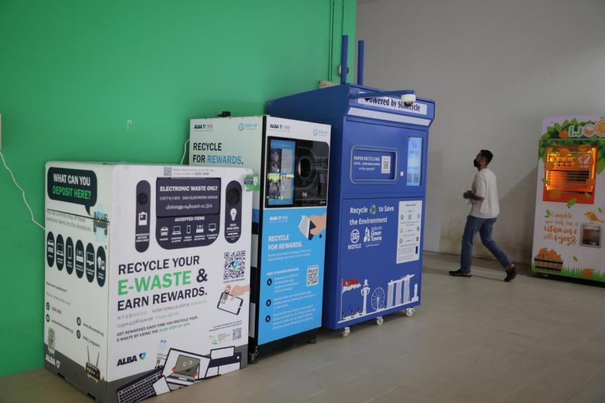 Beverage recycling points to be located at various places including