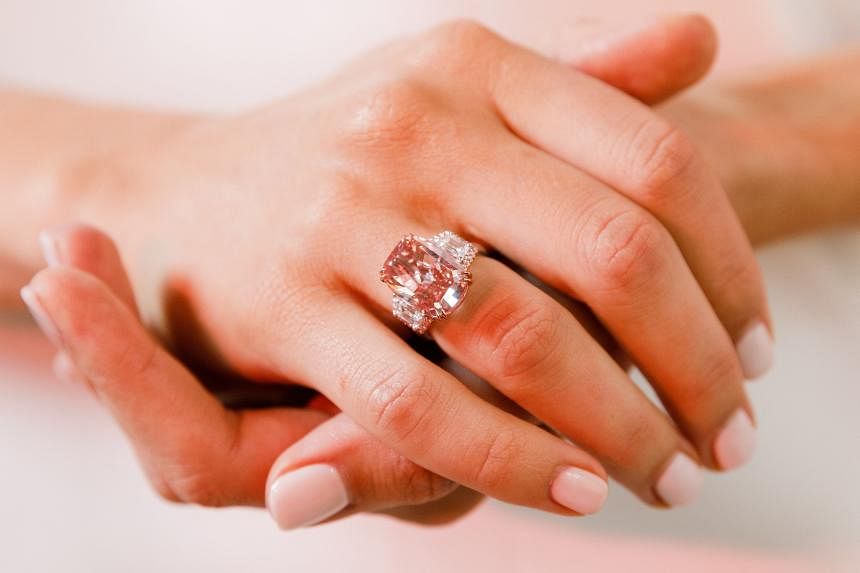 Rare pink sale diamond ring