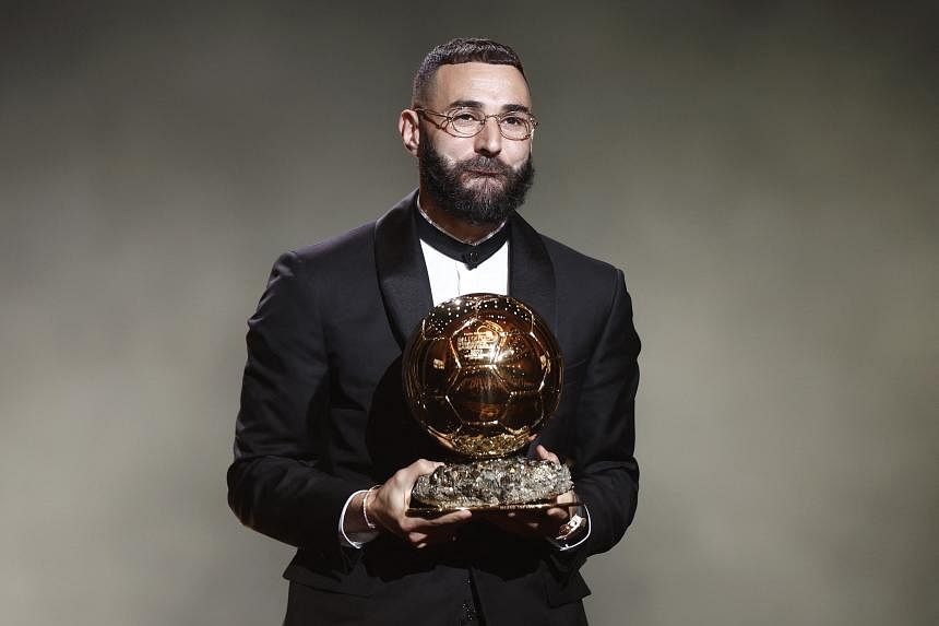 Karim Benzema Presents New Ballon d'Or Jersey