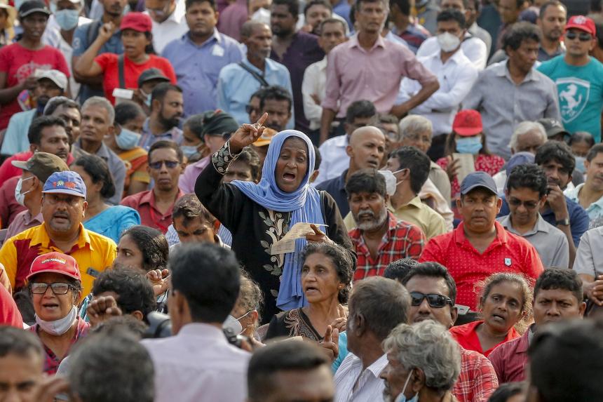 Hundreds march in crisishit Sri Lanka protesting tax hikes, crackdowns