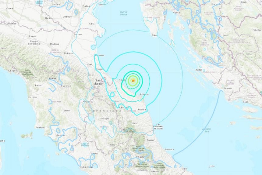 Strong 5.7 quake strikes off Italy's Adriatic coast | The Straits Times