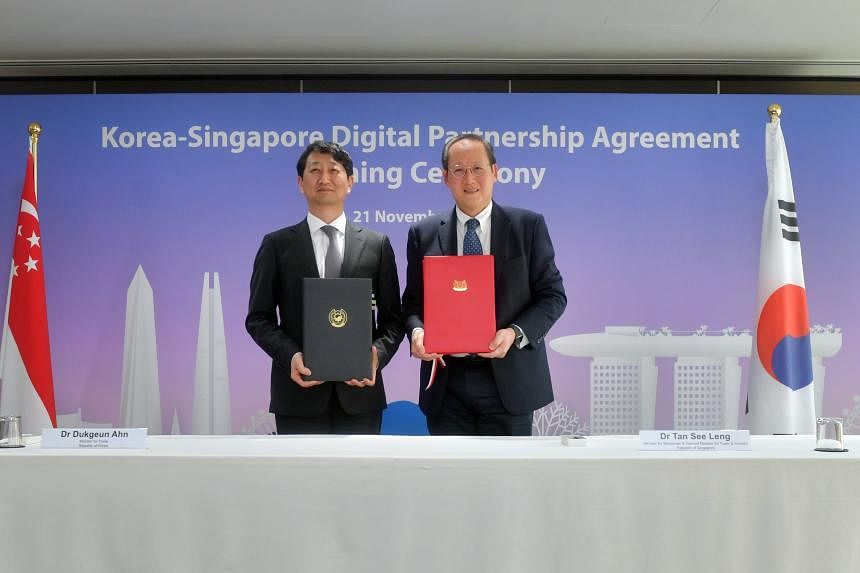 싱가포르와 한국, 디지털 경제협정을 맺어 온라인 무역과 파트너십을 촉진