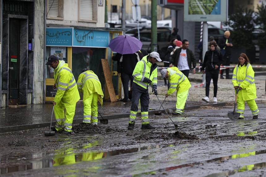 Heavy rain, floods batter Lisbon, residents urged to stay home | The ...