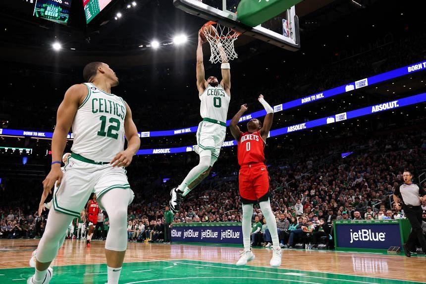 Brown (39 pts), Tatum (38) lead Celtics past Rockets 126-102