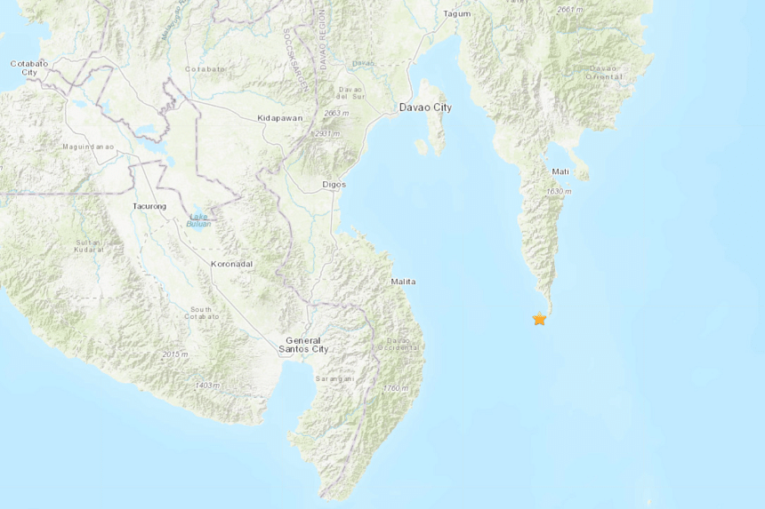 A 5.5-magnitude earthquake hits Mindanao, Philippines