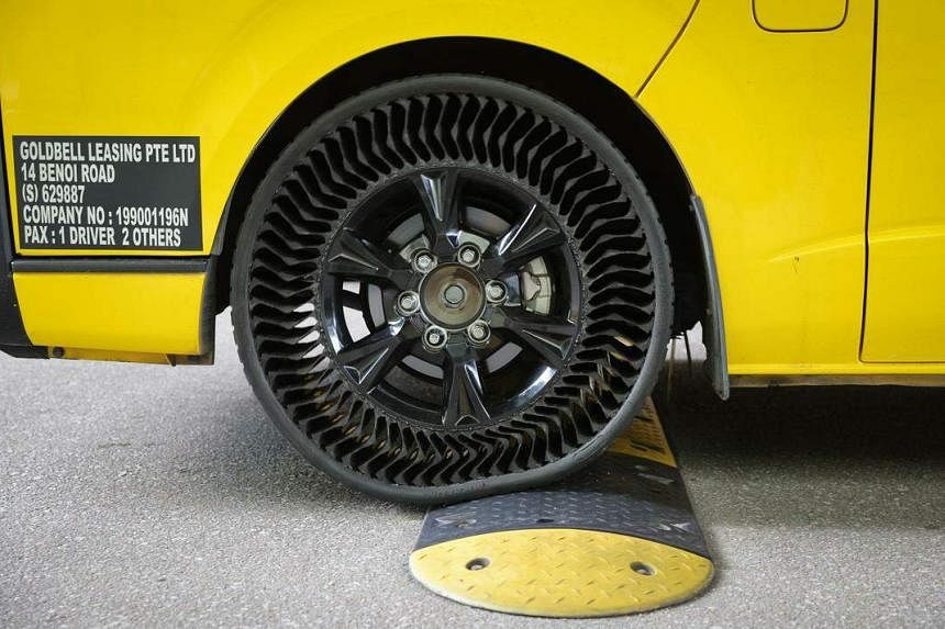 First van with puncture-proof tyres hits the road in Singapore | The ...