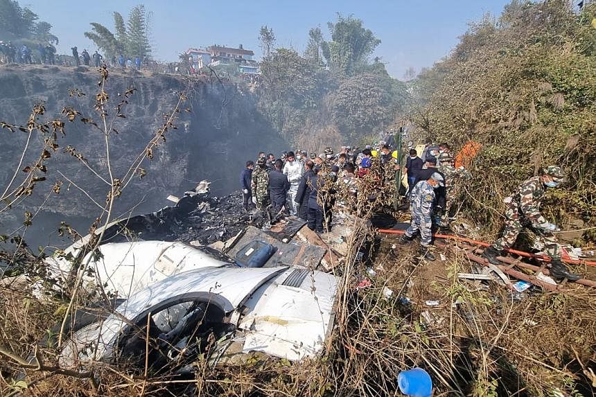 At least 68 killed after Nepal's Yeti Airlines plane crashes and breaks  into pieces | The Straits Times