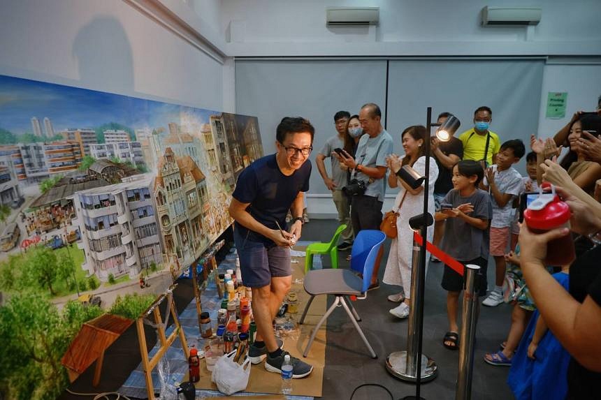 Local Artist Yip Yew Chong Completes 60m-long Painting Of S’pore Scenes ...