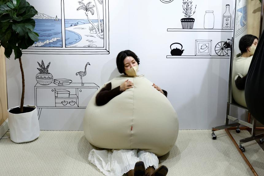 Chill out anywhere with Japan’s ‘wearable beanbag’ The Straits Times