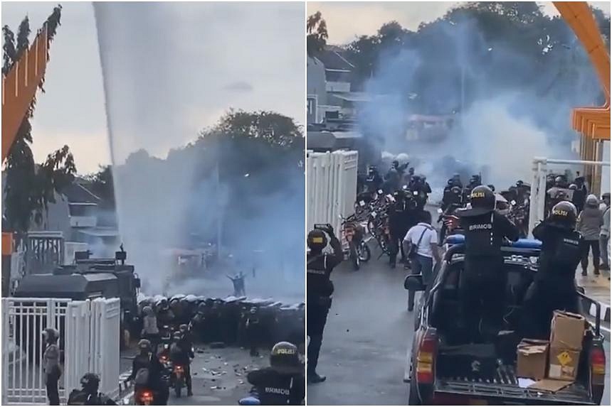 Indonesia Police Fire Tear Gas To Keep Football Fans Out Of Closed ...