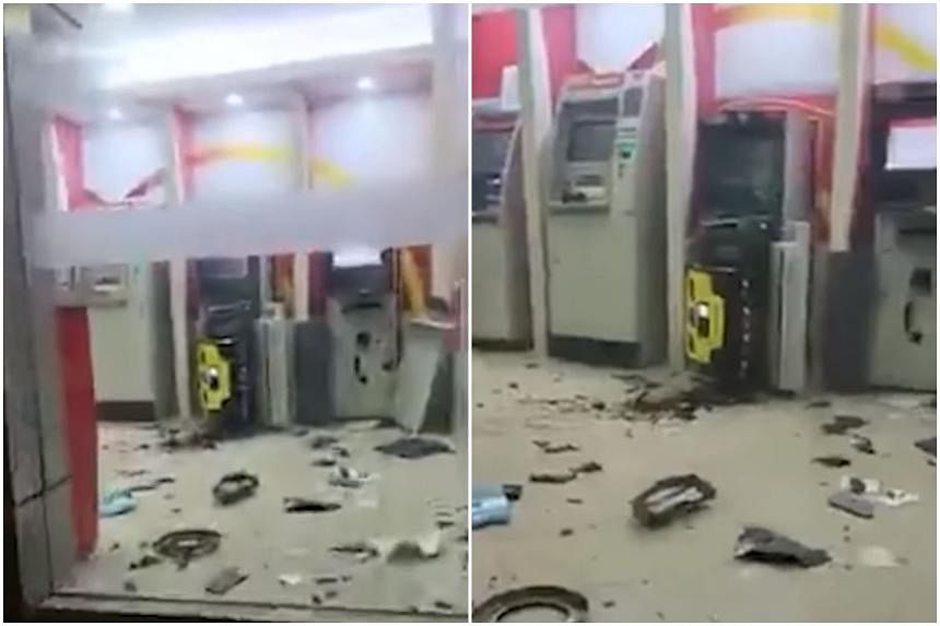 劫匪炸毁自动提款机，在马来西亚逃走超过100,000美元