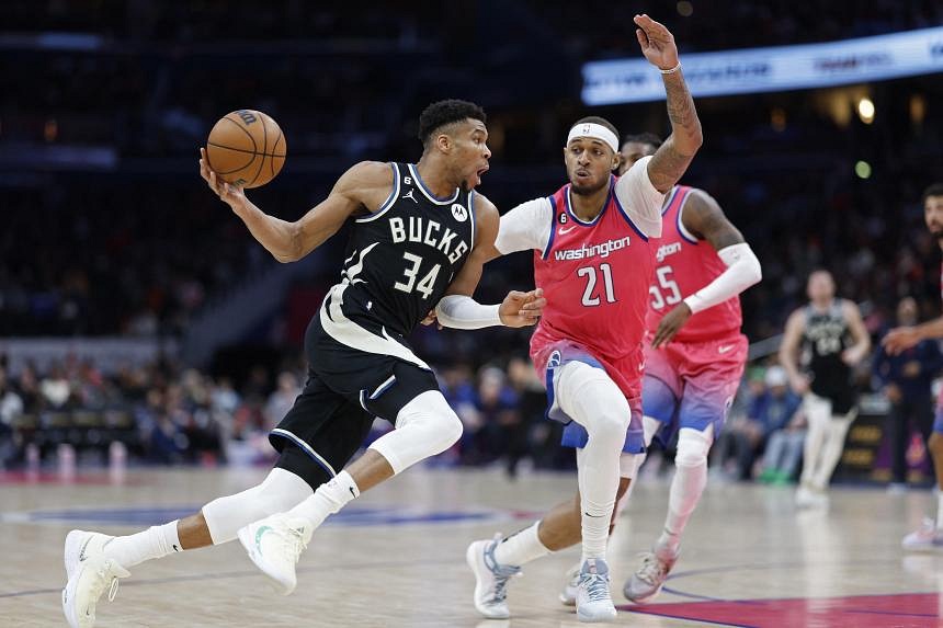 Basketball: Antetokounmpo's Triple-double Lifts Bucks Past Wizards ...