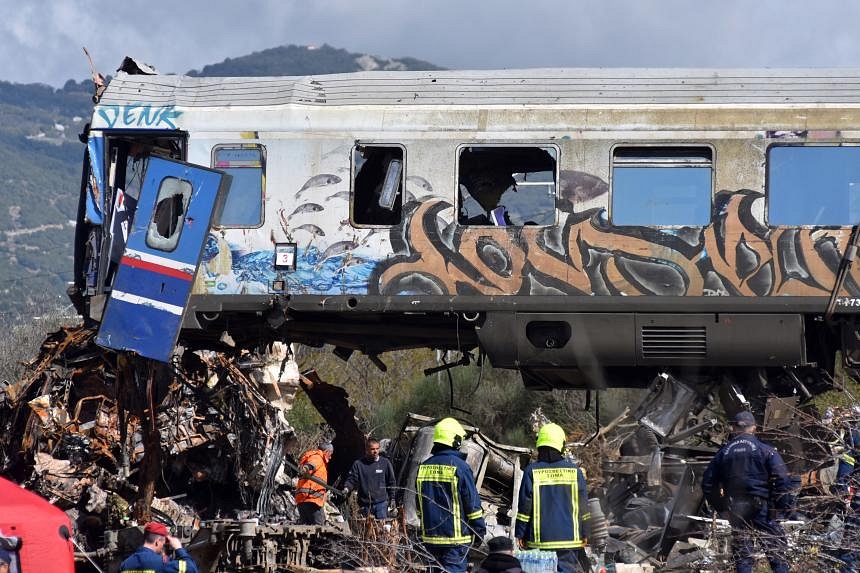 Greeks Protest Over Deadly Train Crash Station Master Detained Pending Trial The Straits Times 3266