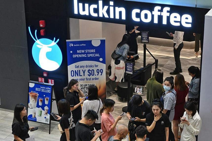 China's Luckin Coffee makes Singapore debut at Marina Square, Ngee Ann City | The Straits Times