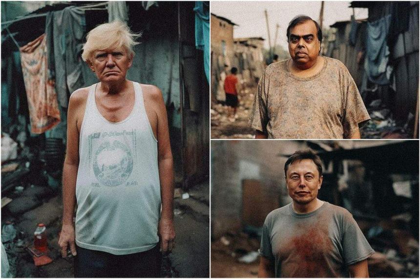 Slumdog billionaires Digital artist uses AI to reimagine world’s