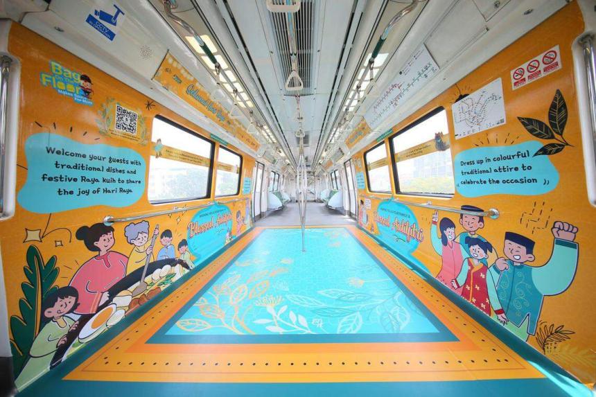 Dressed-up trains and buses bring Hari Raya cheer | The Straits Times