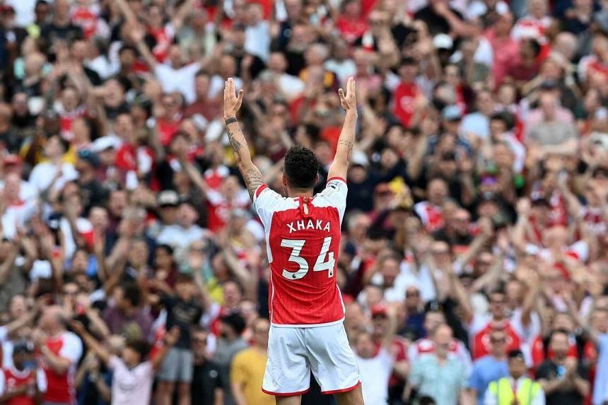 Xhaka scores twice in potential Arsenal farewell | The Straits Times