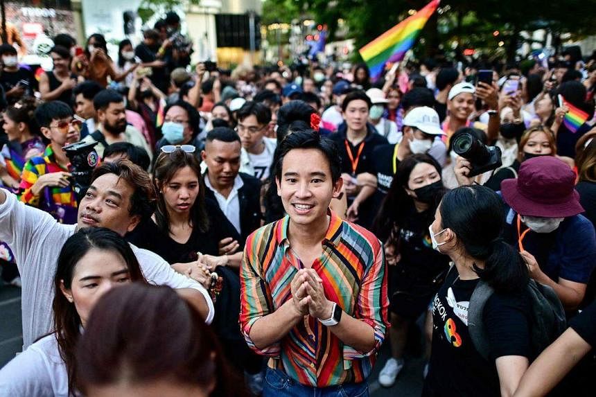Thai Pm Front Runner Pita Attends Pride Parade Promising Same Sex Marriage Gender Identity