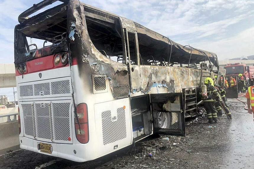 Eagle-eyed driver saves 15 tourists from Bangkok bus inferno