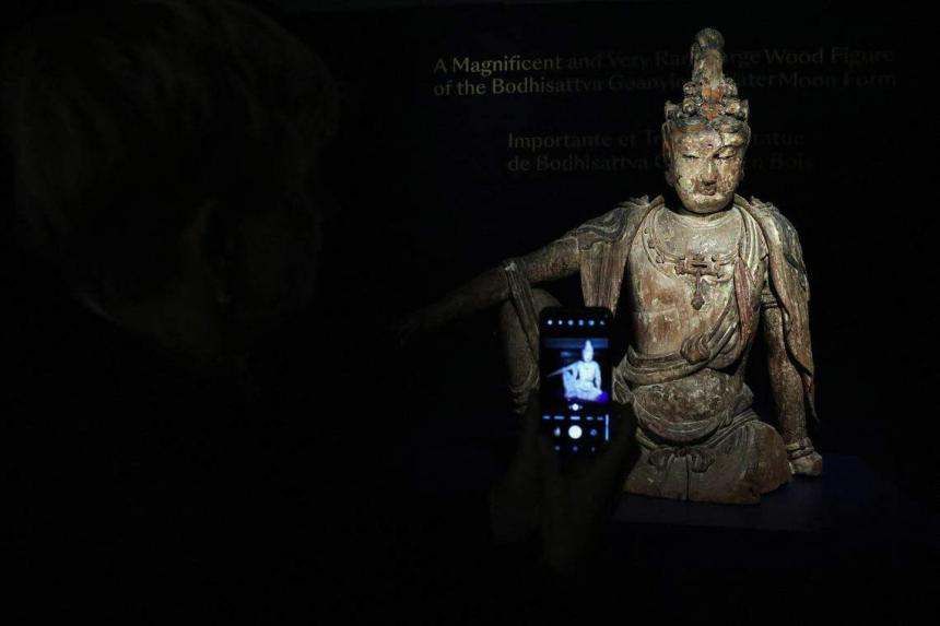 Rare Chinese Buddha statue up for auction in Paris, expected to fetch