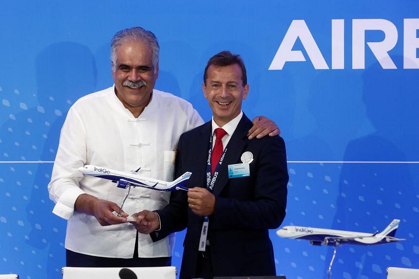 Airbus Wins Record 500-plane Order From India's IndiGo | The Straits Times