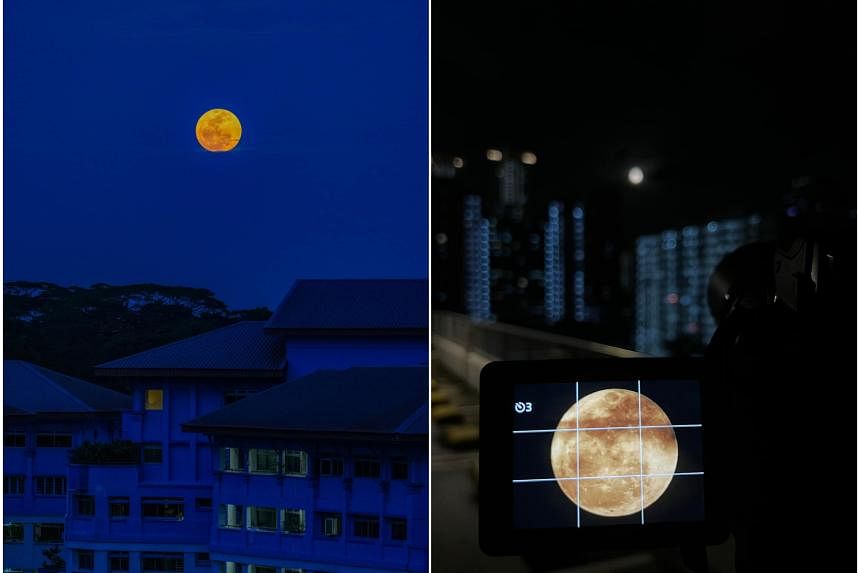 Singaporeans delighted to see supermoon on cloudy night The Straits Times