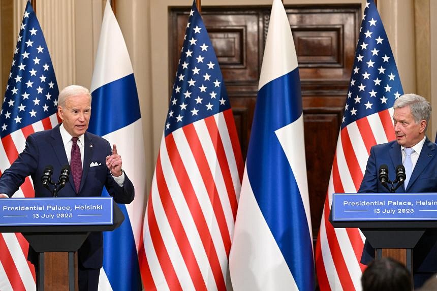 Biden 'guarantees' US backs Nato in Finland, but Trump shadow