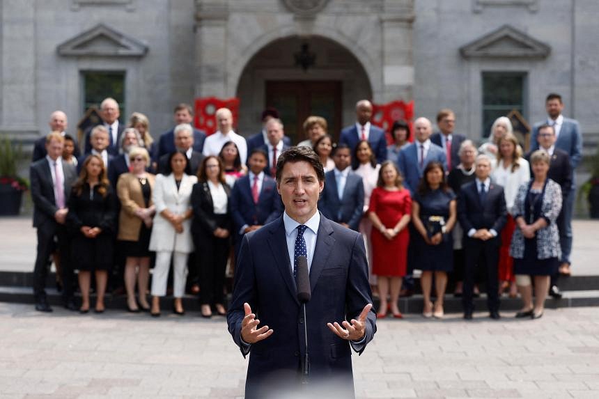 Canadian PM Trudeau Unveils Major Cabinet Shuffles As Poll Numbers Sag ...