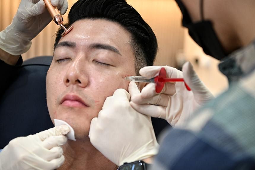 Lip service: More men going for beauty treatments such as eyelash