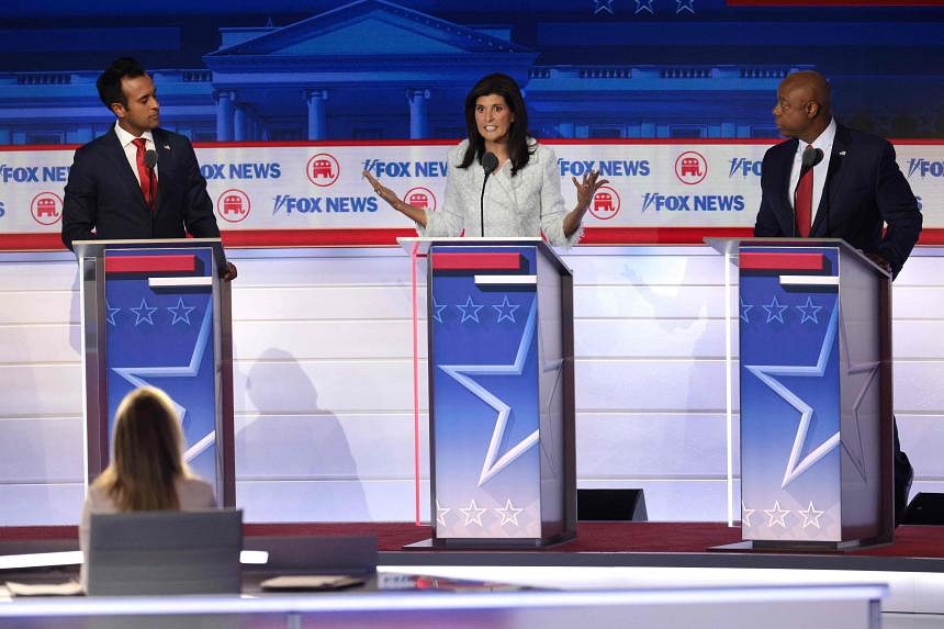 Four Takeaways From The First 2024 Republican Presidential Debate The   US PRESIDENTIAL HOPEFULS SQUARE OFF IN FIRST GOP DEBATE 043120 