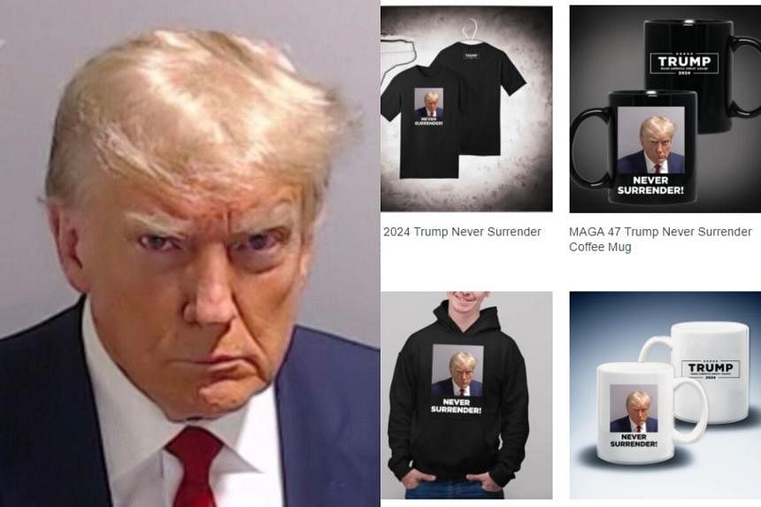 Donald Trump Mug Shot Never Surrender Coffee Mug