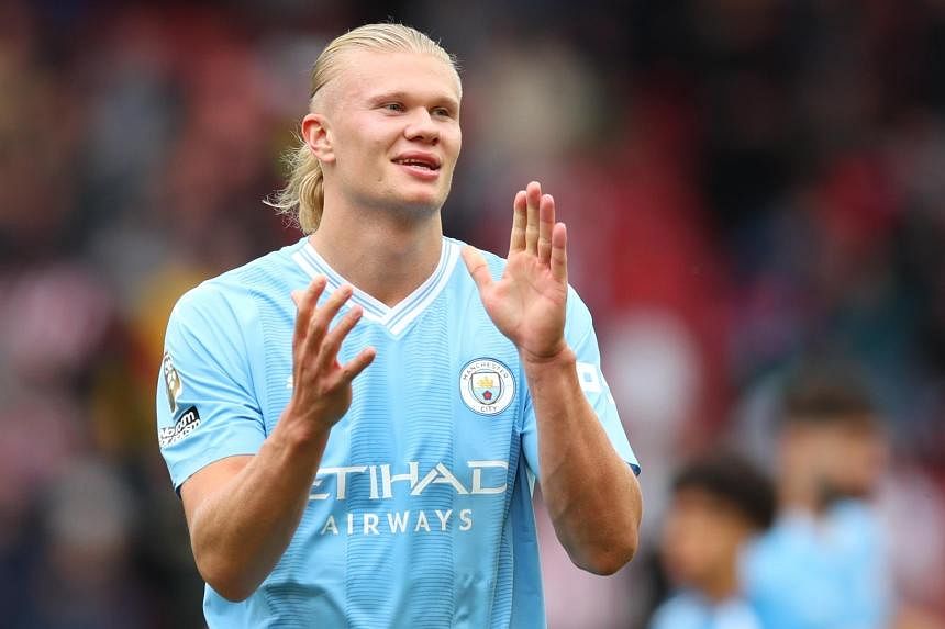 ‘My lips are sealed’ – Manchester City star Erling Haaland tapes mouth ...