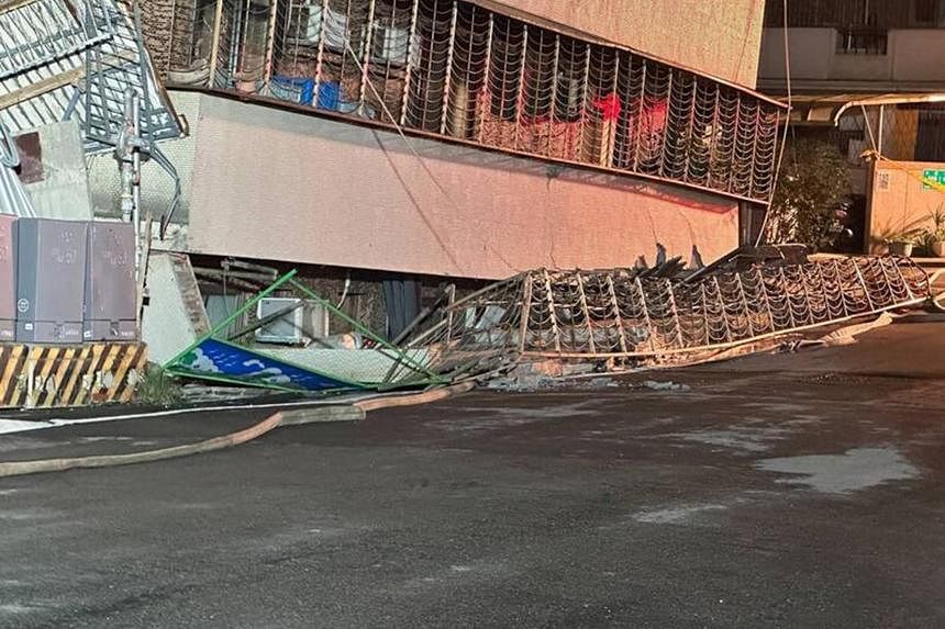 Taipei building sinks into the ground, sparking debate on