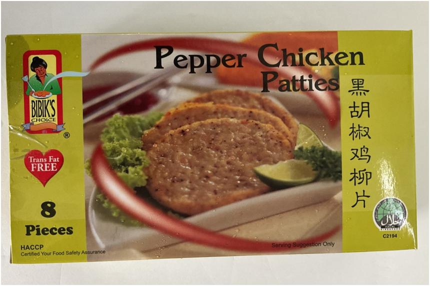 SFA recalls chicken patties as egg was not declared on product label