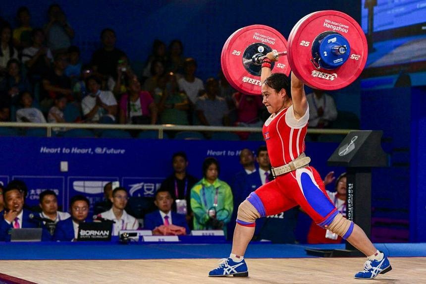 North Korean sets 49kg weightlifting world record for Asian Games gold ...