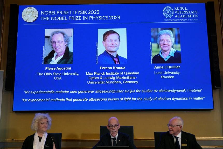 Trio win 2023 Nobel Prize in Physics for use of light to study