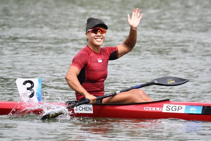 Singapore’ Stephenie Chen wins Asian Games silver in kayak 500m