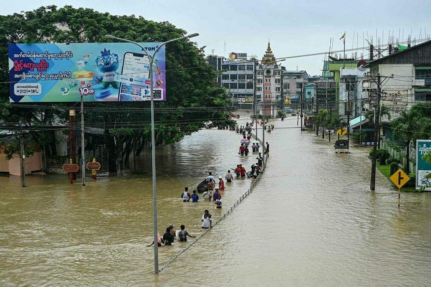 14,000 people displaced in Myanmar after record rain sparks floods ...