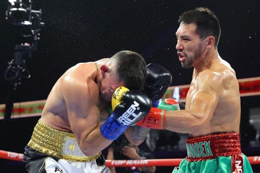 Janibek Alimkhanuly stops Vincenzo Gualtieri to unify IBF, WBO middleweight titles | The Straits Times