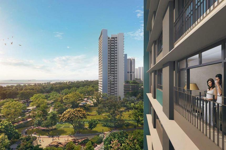 7 000 HDB Flats To Be Built In Bayshore 2 BTO Projects To Be Launched   Artist20Impression20 20Residents20enjoying20the20waterfront20view20and20lush20greenery 