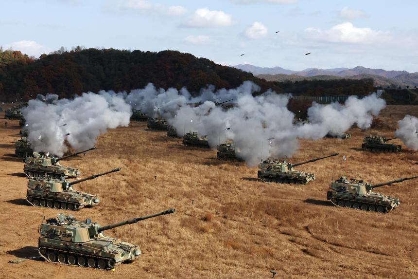 South Korea, US troops hold drills with drones, laser sensors | The Straits Times