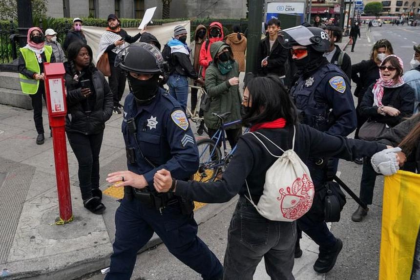 Apec Protesters Turn Out Early On Xi Jinping-Joe Biden Meeting Day ...