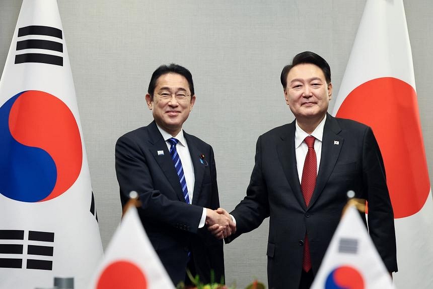 South Korea’s Yoon, Japan’s Kishida Vow To Deepen Ties | The Straits Times